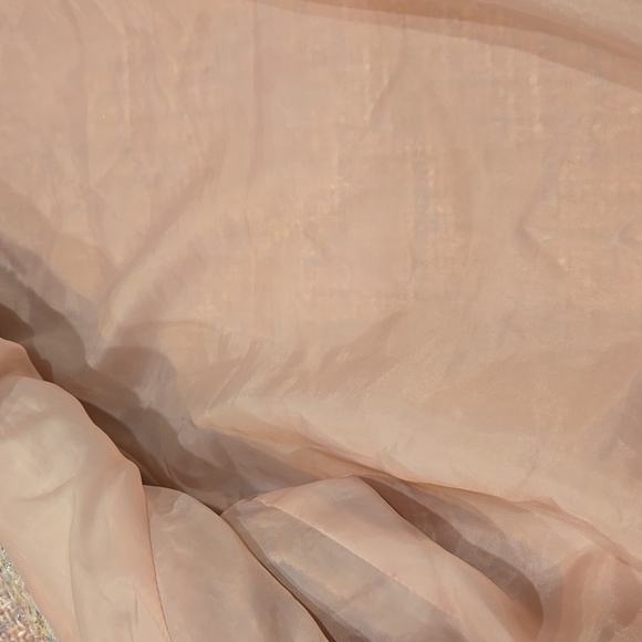 ELOQUII PINK TWEED METALLIC FRING CROPPED BLAZER. SIZE 30. - Picture 7 of 9